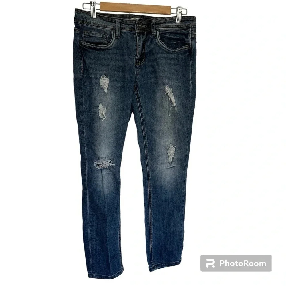 Dollhouse Distressed Skinny Blue Jeans Size 9